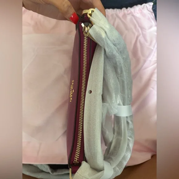 NWT- KATE SPADE Madison Faux Pearl Convertible Crossbody Bag Dark Raspberry